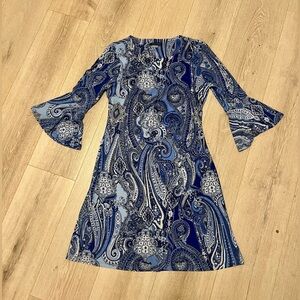 Tommy Hilfiger Blue Paisley Print Dress